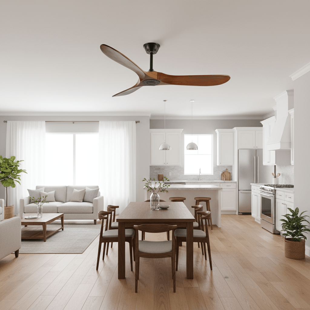 Breeze 42 in 52 in Ceiling Fan DC Motor Wooden Blades Indoor Living Room Bedroom Air Circulation | Thomler