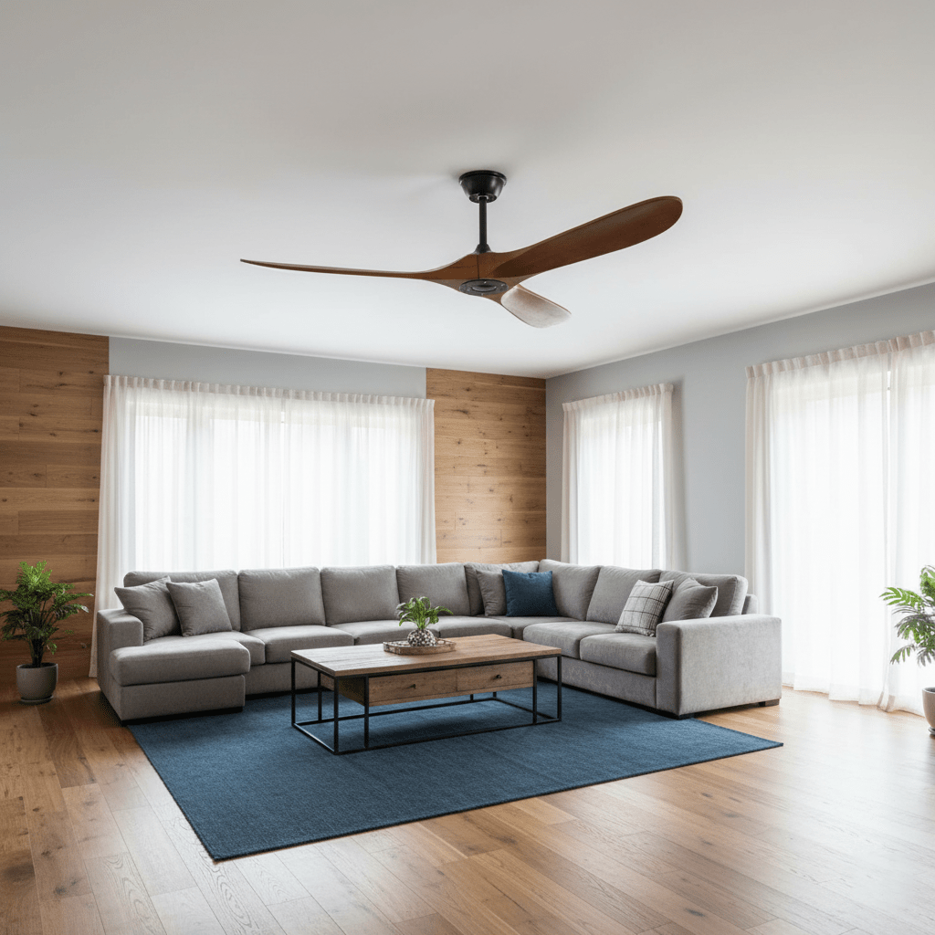 Breeze 42 in 52 in Ceiling Fan DC Motor Wooden Blades Indoor Living Room Bedroom Air Circulation | Thomler