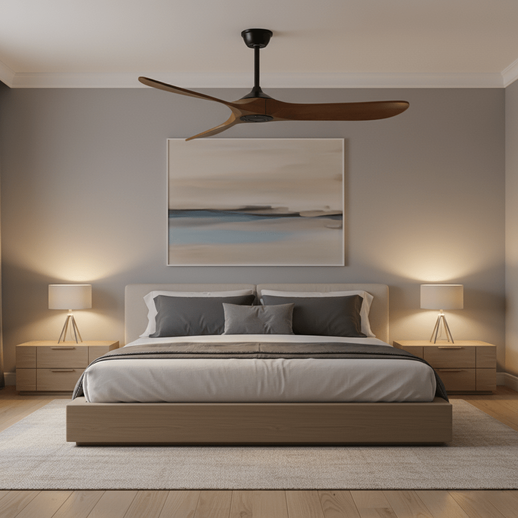 Breeze 42 in 52 in Ceiling Fan DC Motor Wooden Blades Indoor Living Room Bedroom Air Circulation | Thomler