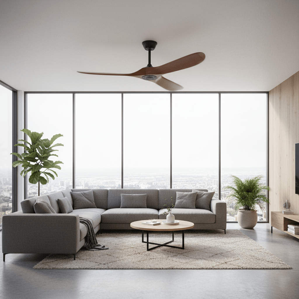 Breeze 42 in 52 in Ceiling Fan DC Motor Wooden Blades Indoor Living Room Bedroom Air Circulation | Thomler
