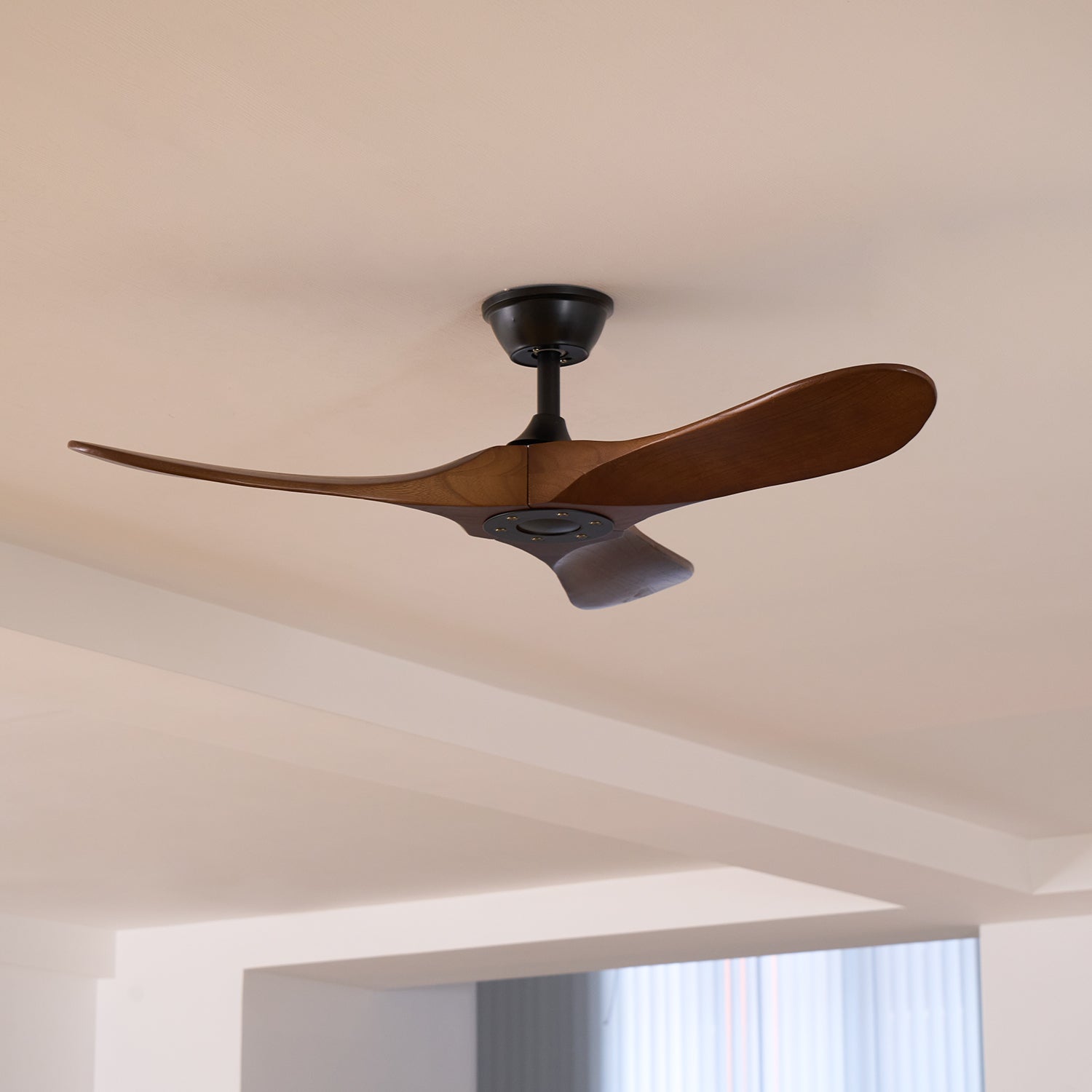 Ceiling Fan Wood 6 Speed Walnut Quiet Living Room Bedroom Remote Controlled Air Circulation Ceiling Mounted | Thomler