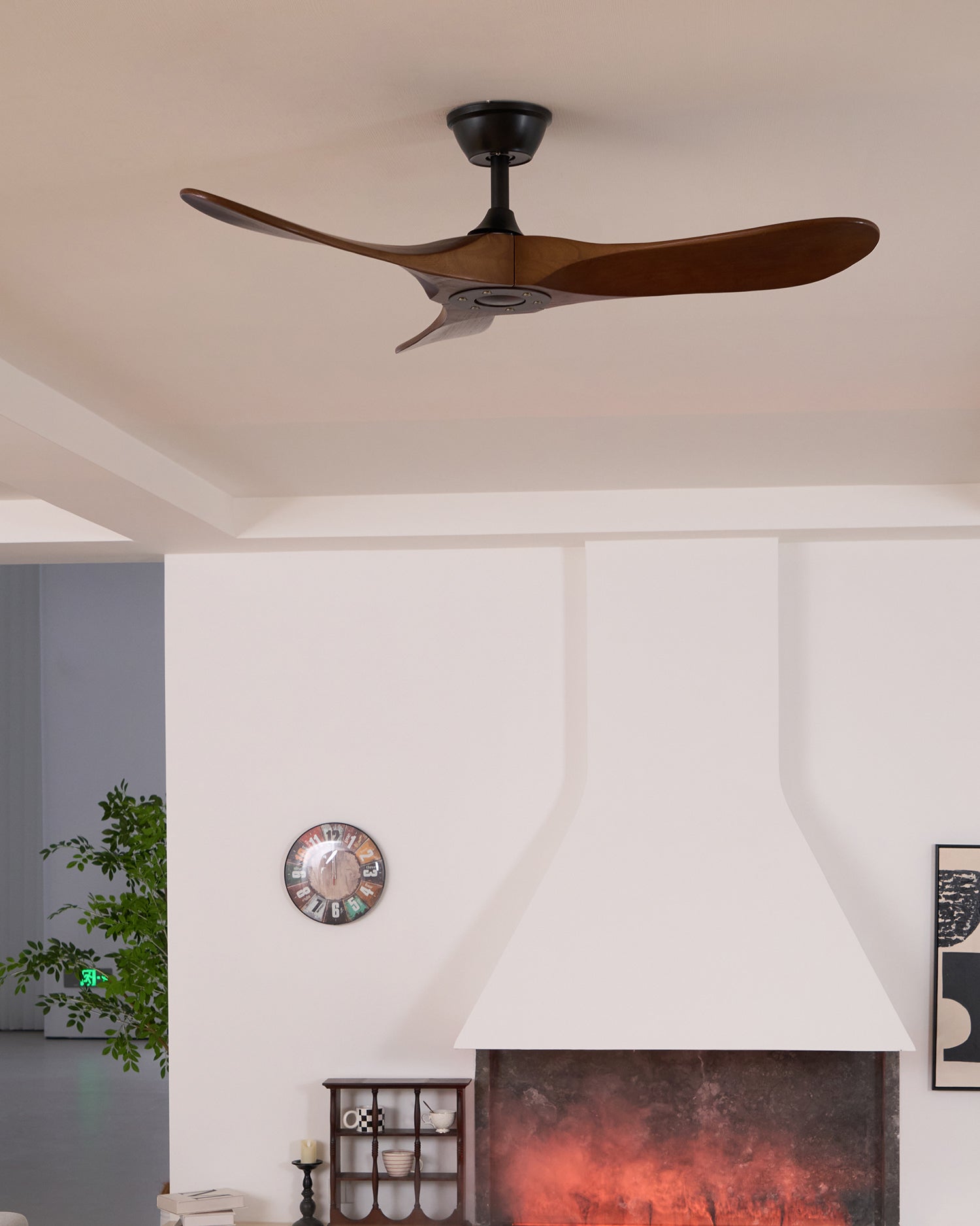 Breeze 42 in 52 in Ceiling Fan DC Motor Wooden Blades Indoor Living Room Bedroom Air Circulation | Thomler