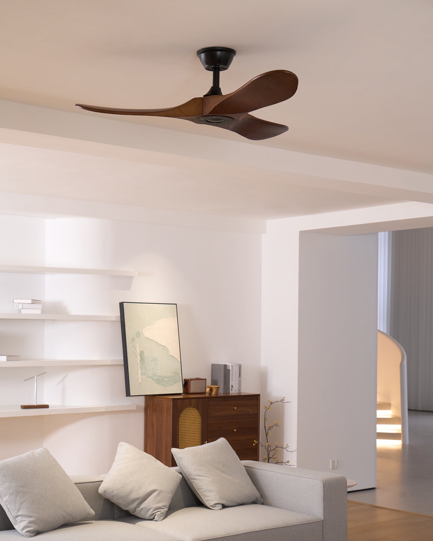 Breeze 42 in 52 in Ceiling Fan DC Motor Wooden Blades Indoor Living Room Bedroom Air Circulation | Thomler