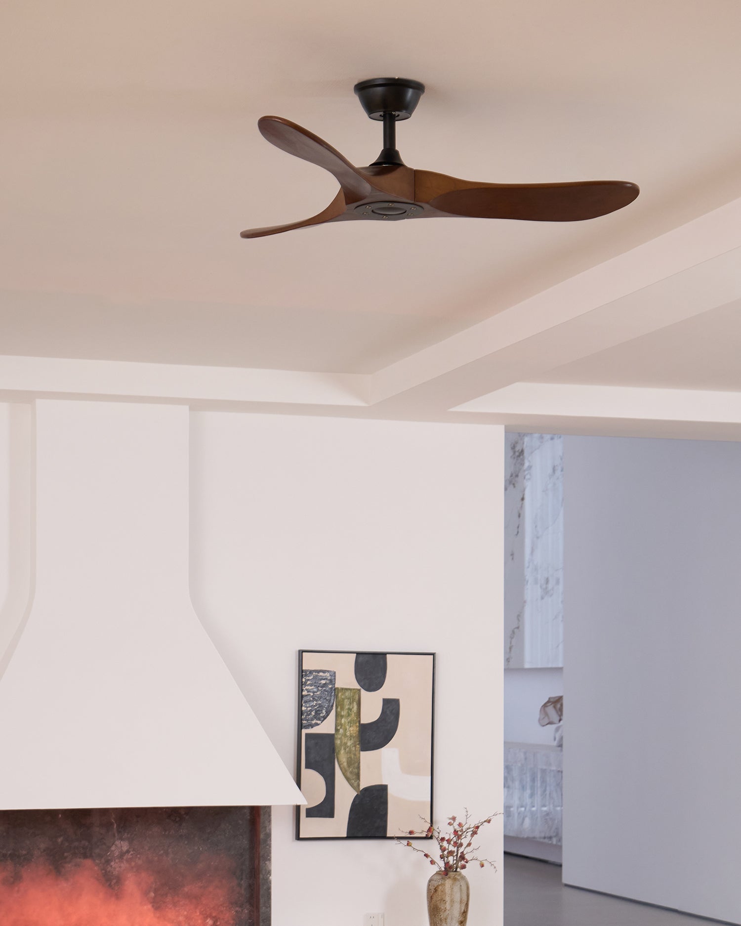 Breeze 42 in 52 in Ceiling Fan DC Motor Wooden Blades Indoor Living Room Bedroom Air Circulation | Thomler