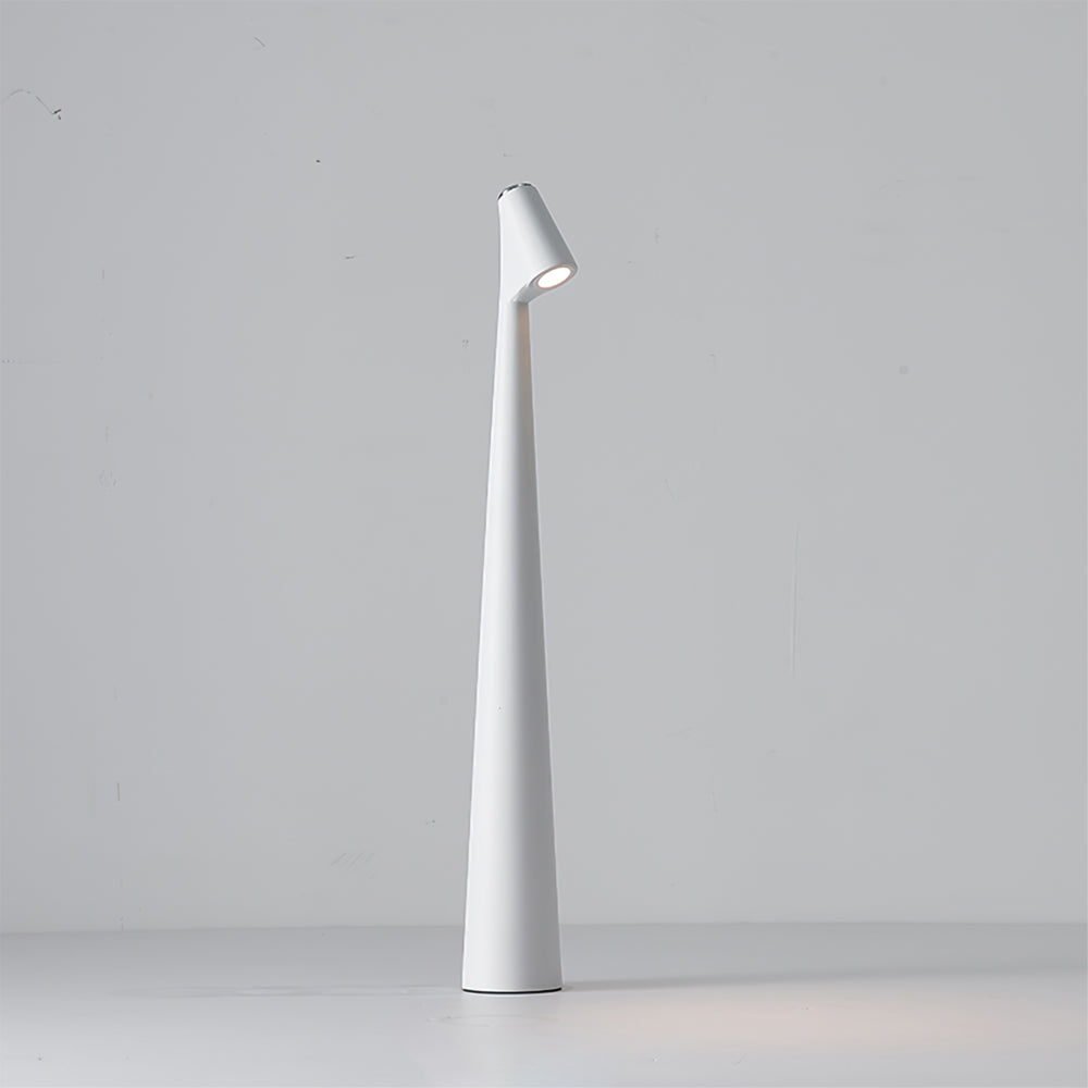 Table Lamp Metal 17.7 in LED Rechargeable White Black Red Orange Desk Lighting | Thomler