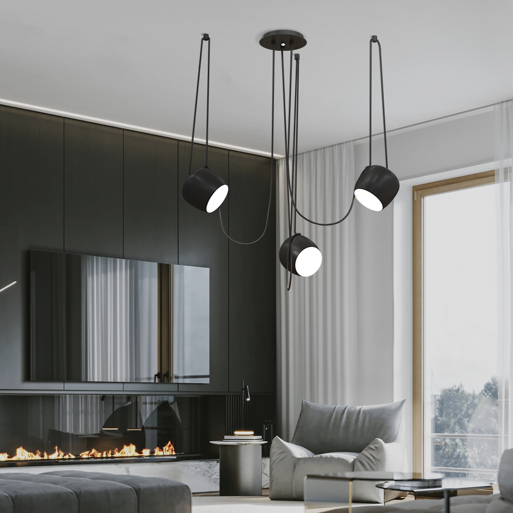 Pendant Light Aluminum 10W Dimmable 9.8 in Modern Living Room Kitchen Hanging Lamp Adjustable Cable Design | Thomler