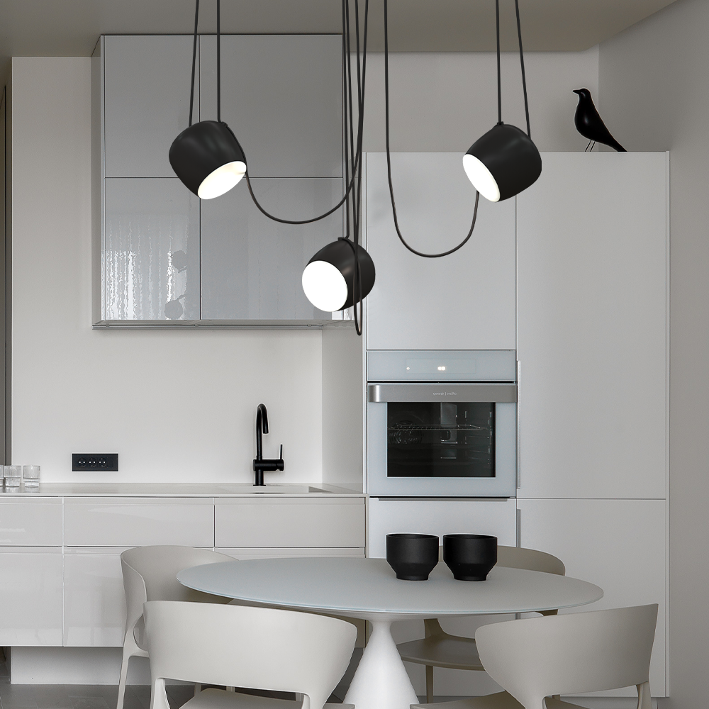 Pendant Light Aluminum 10W Dimmable 9.8 in Modern Living Room Kitchen Hanging Lamp Adjustable Cable Design | Thomler