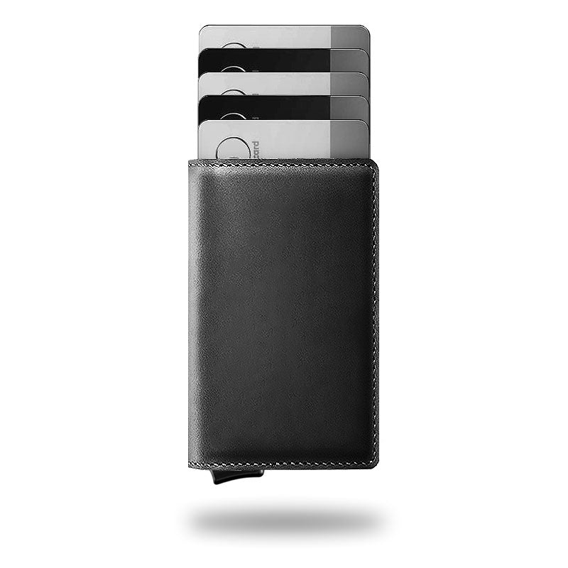 Wallet Premium Leather 9.5 cm RFID Blocking Fast Card Access Travel Everyday Compact Card Holder Billfold | Thomler
