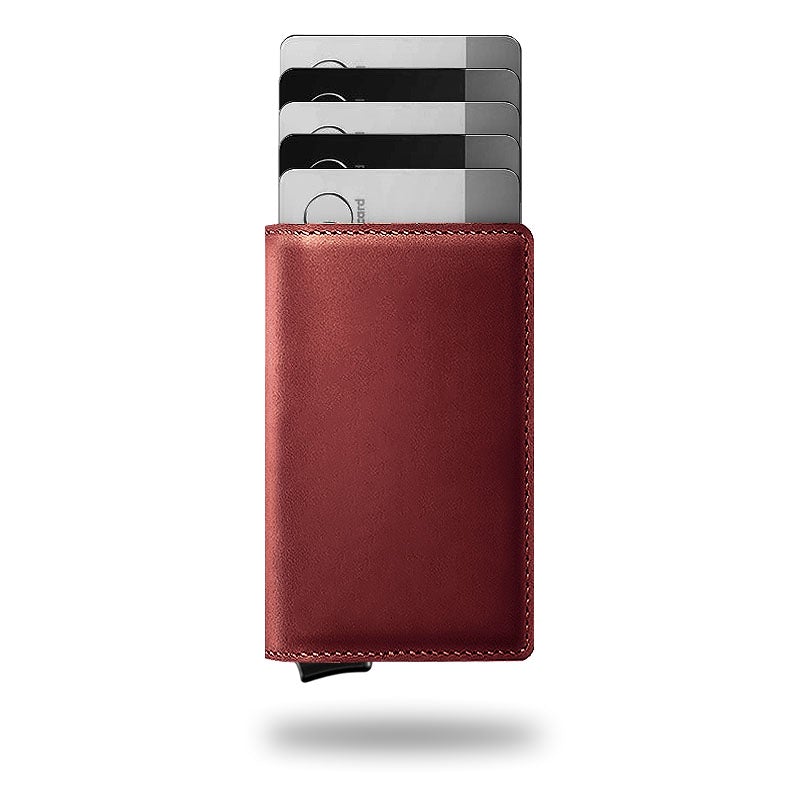 Wallet Premium Leather 9.5 cm RFID Blocking Fast Card Access Travel Everyday Compact Card Holder Billfold | Thomler