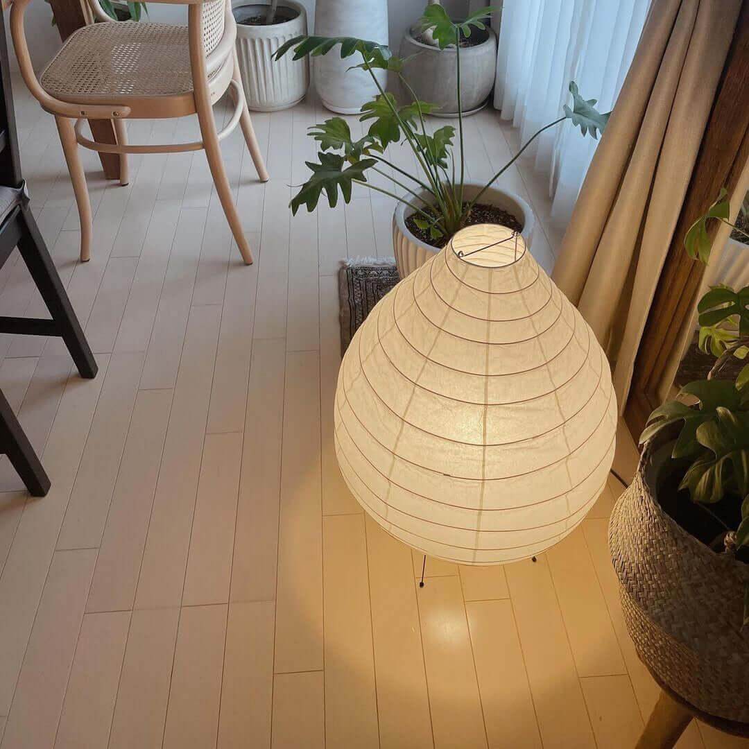 Table Lamp Rice Paper 24.4 in Warm Glow Bedroom Living Room Soft Ambient Lighting Minimalist Japanese Style Accent Light | Thomler