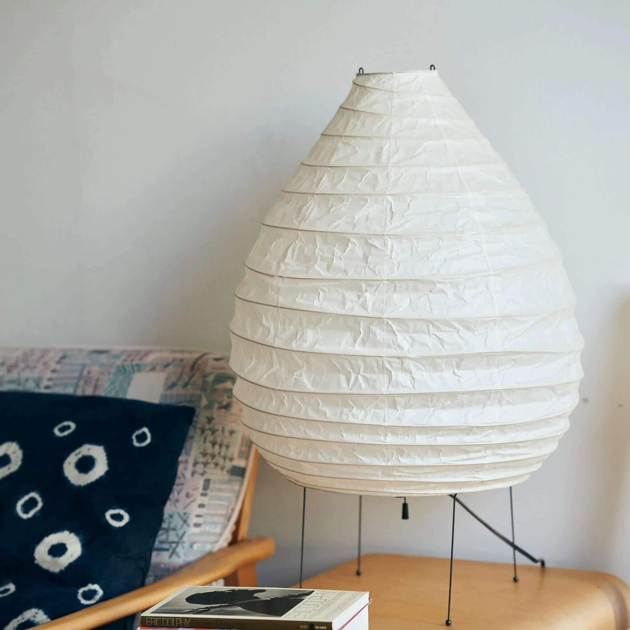 Table Lamp Rice Paper 24.4 in Warm Glow Bedroom Living Room Soft Ambient Lighting Minimalist Japanese Style Accent Light | Thomler