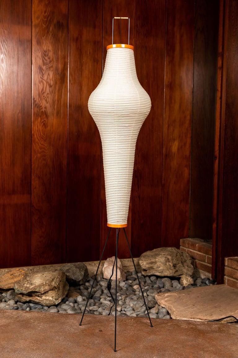 Floor Lamp Mulberry Paper Shade Ø 50.0 cm (19.7") White Living Room Bedroom Japandi Japanese Style Reading Light | Thomler