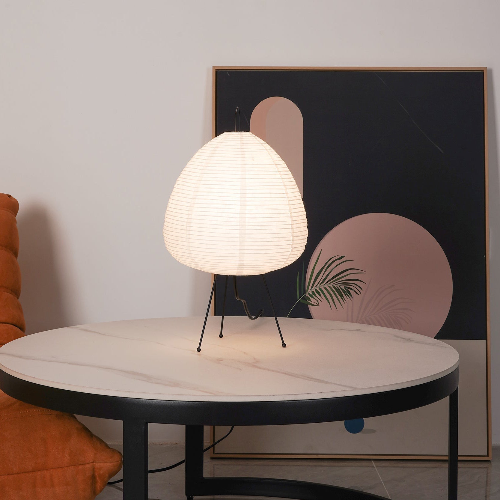 Table Lamp Mulberry Paper 16.9 in Indoor Soft Light White Decorative LED E26 E27 | Thomler