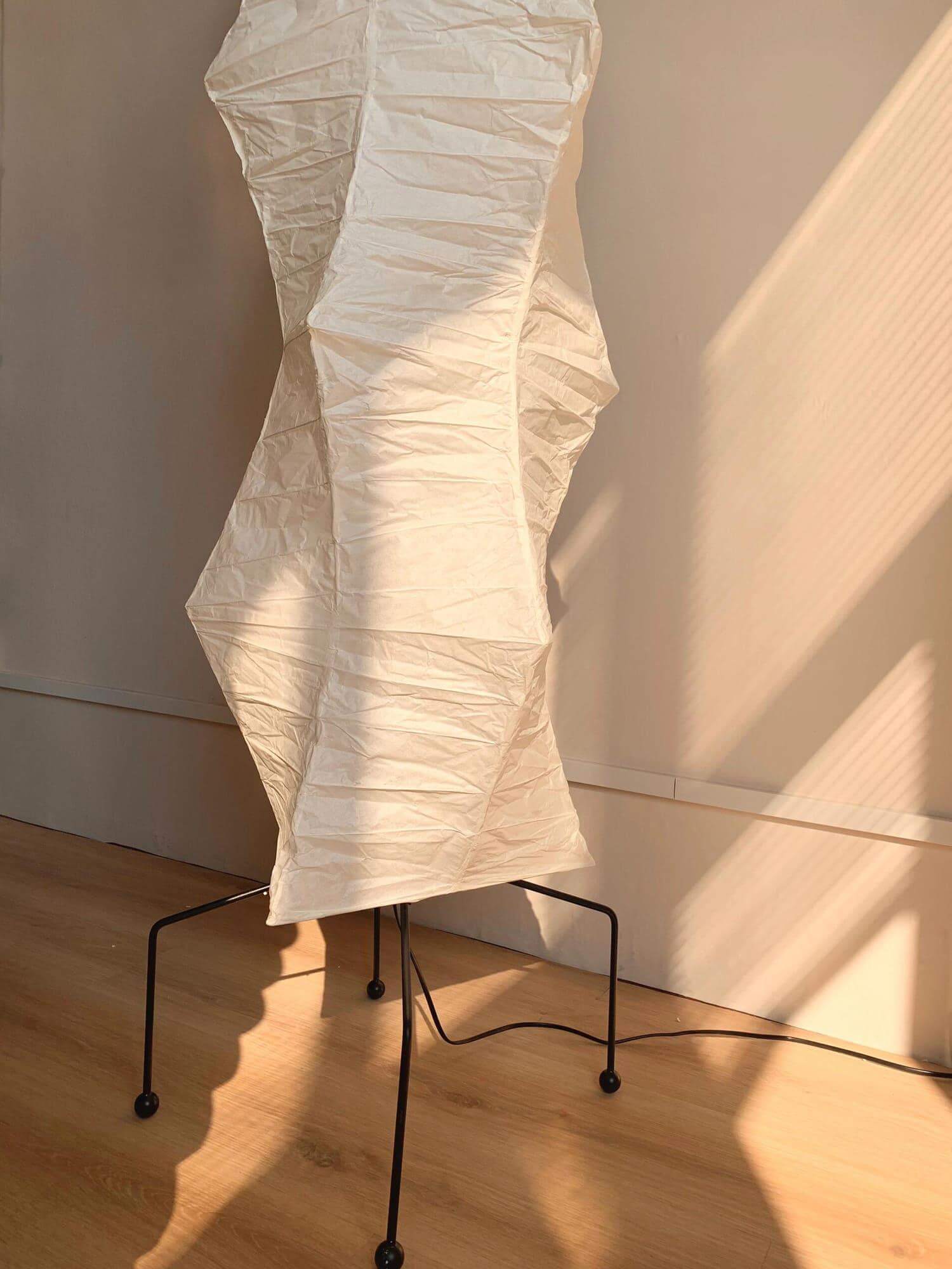 Floor Lamp Rice Paper Shade 72.8 in White Living Room Bedroom Ambient Lighting Japanese Style Tall Light | Thomler