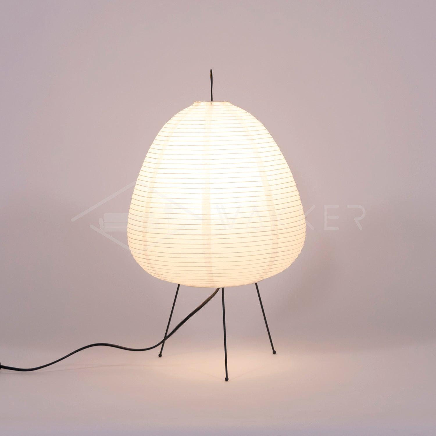 Table Lamp Rice Paper 16.9 in Indoor LED Bedroom Desk Nightstand Light | Thomler