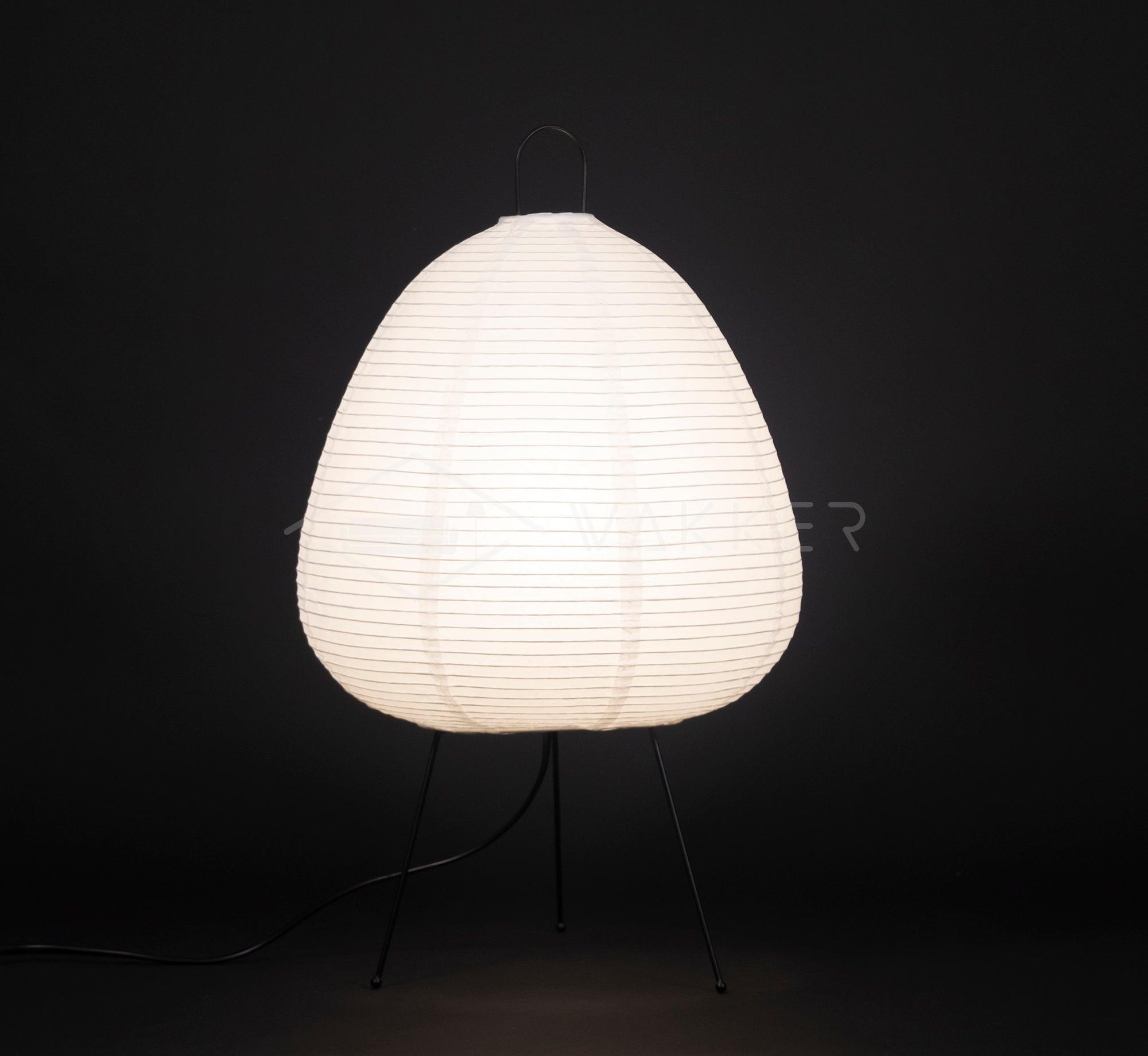 Table Lamp Rice Paper 16.9 in Indoor LED Bedroom Desk Nightstand Light | Thomler