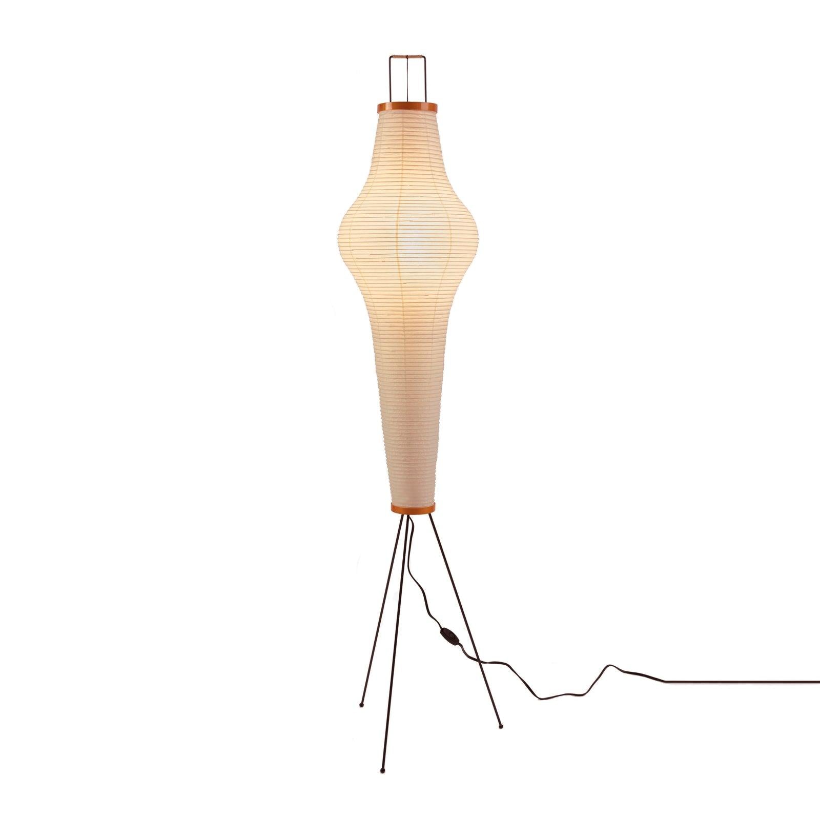 Floor Lamp Mulberry Paper Shade Ø 50.0 cm (19.7") White Living Room Bedroom Japandi Japanese Style Reading Light | Thomler