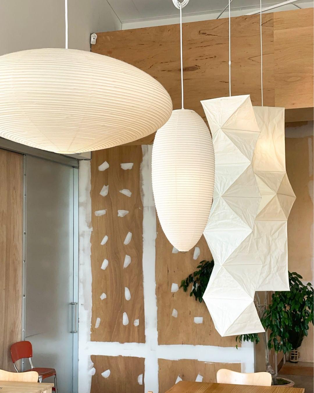 Akari Handcrafted Mulberry Paper Pendant Light 17.7 in Ceiling Indoor Warm Glow LED Edison Bulb | Thomler