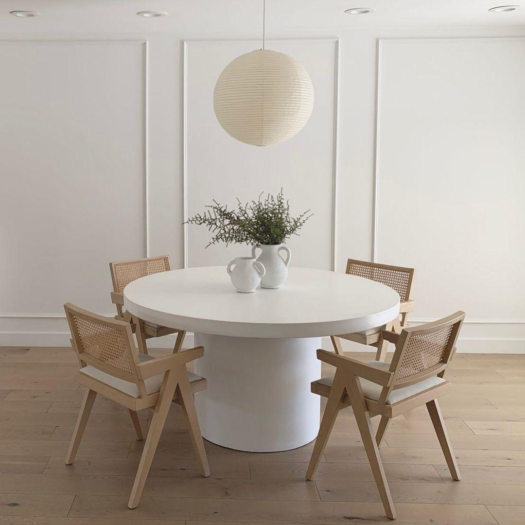 Pendant Light Cotton Paper Shade 19.6 in Adjustable Dining Room Kitchen Island Hanging Ceiling Lamp | Thomler