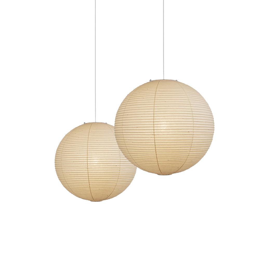 Pendant Light Cotton Paper Shade 19.6 in Adjustable Dining Room Kitchen Island Hanging Ceiling Lamp | Thomler