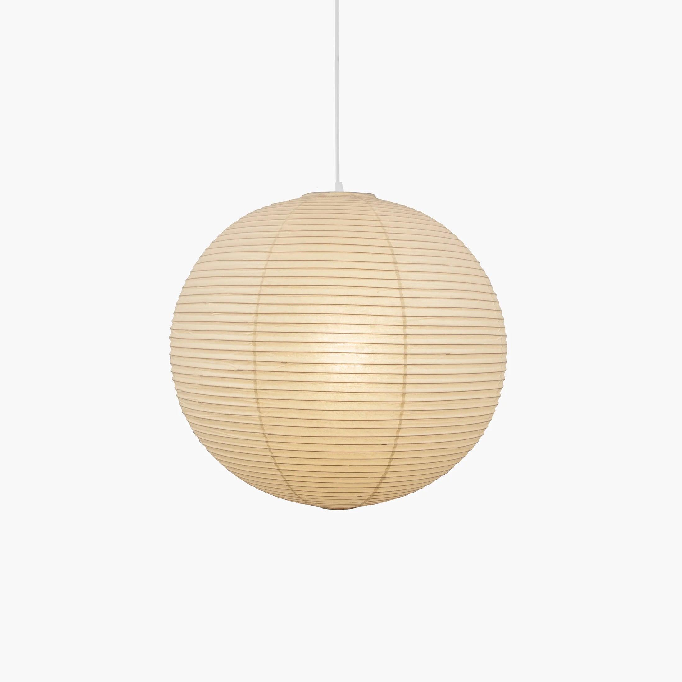 Pendant Light Cotton Paper Shade 19.6 in Adjustable Dining Room Kitchen Island Hanging Ceiling Lamp | Thomler