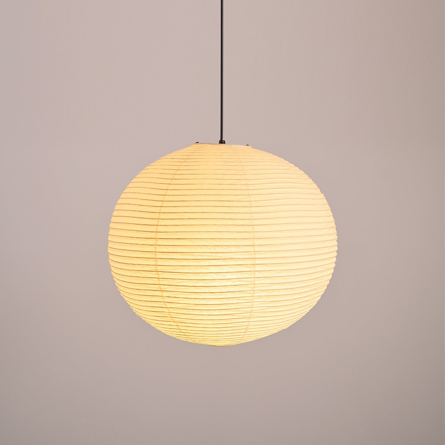Pendant Light Cotton Paper Shade 19.6 in Adjustable Dining Room Kitchen Island Hanging Ceiling Lamp | Thomler