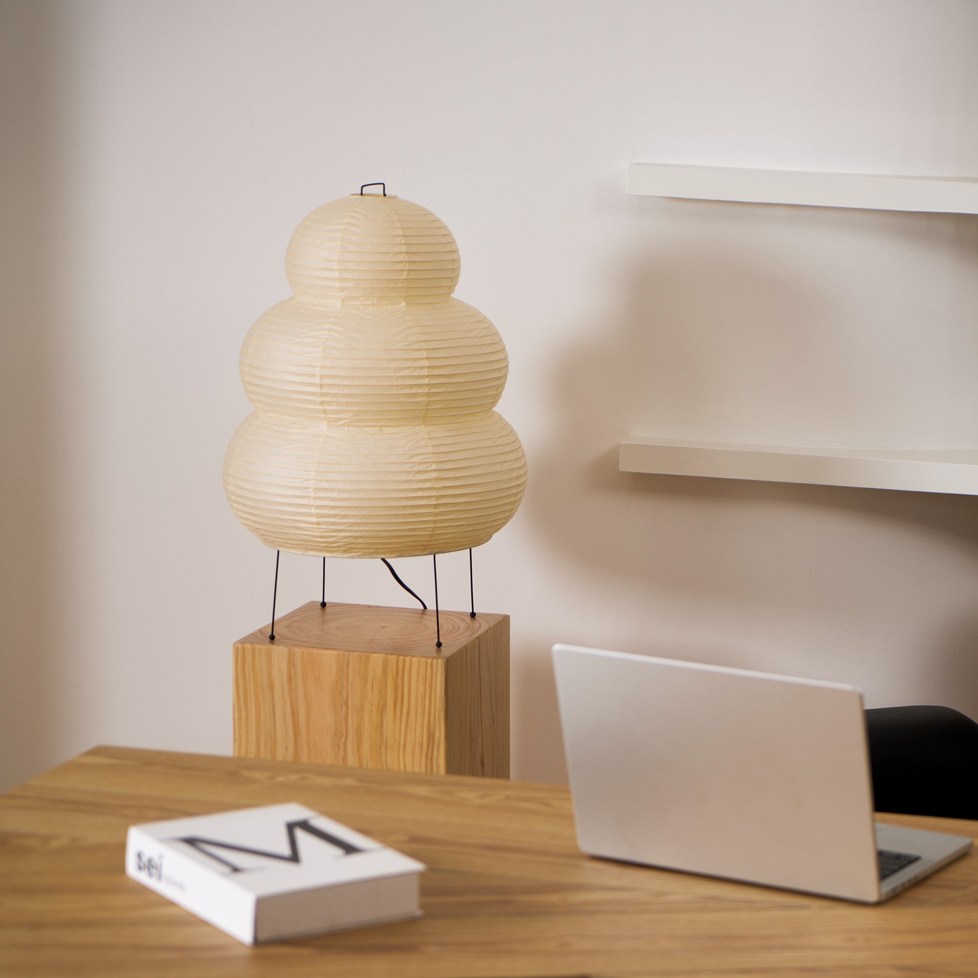 Table Lamp Mulberry Paper 16.9 in Indoor Soft Light White Decorative LED E26 E27 | Thomler