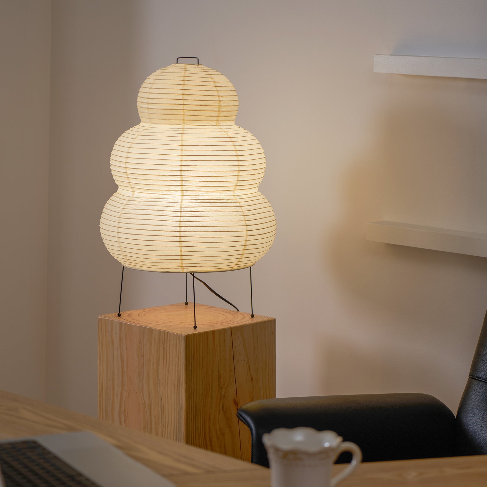 Table Lamp Mulberry Paper 16.9 in Indoor Soft Light White Decorative LED E26 E27 | Thomler