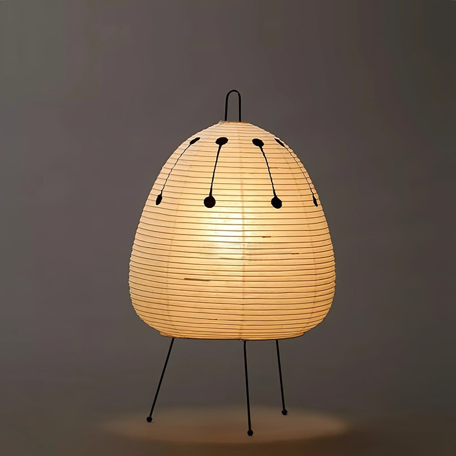 Table Lamp Rice Paper 16.9 in Indoor LED Bedroom Desk Nightstand Light | Thomler