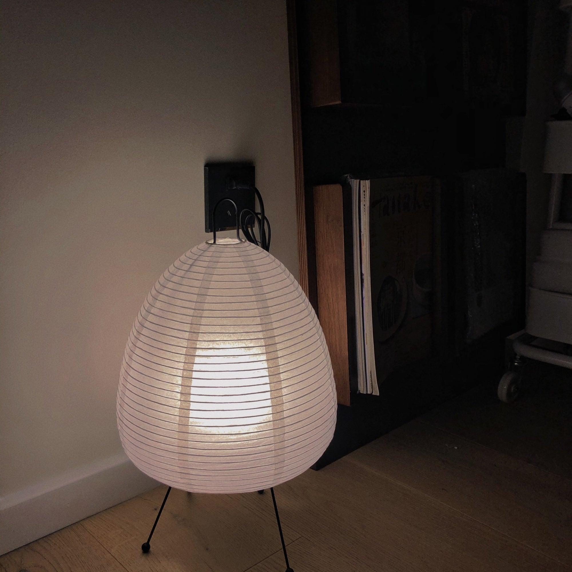Table Lamp Rice Paper 16.9 in Indoor LED Bedroom Desk Nightstand Light | Thomler