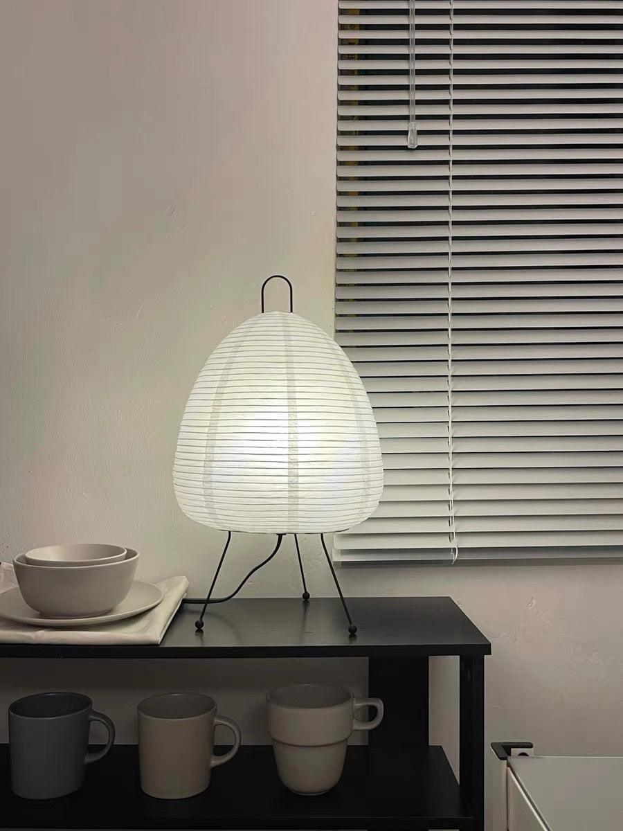 Table Lamp Rice Paper 16.9 in Indoor LED Bedroom Desk Nightstand Light | Thomler