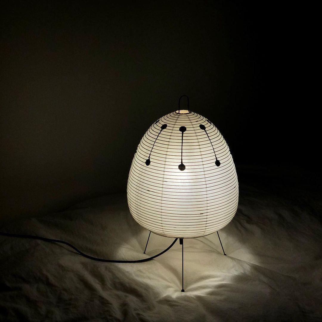 Table Lamp Rice Paper 16.9 in Indoor LED Bedroom Desk Nightstand Light | Thomler