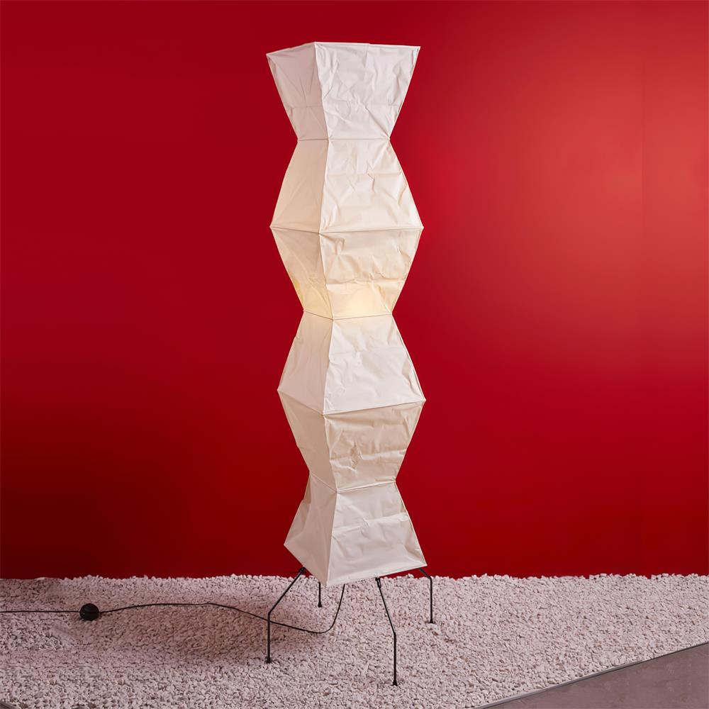 Akari Floor Lamp 47 in Mulberry Paper White Indoor Ambient Lighting Decorative Sculpture | Thomler