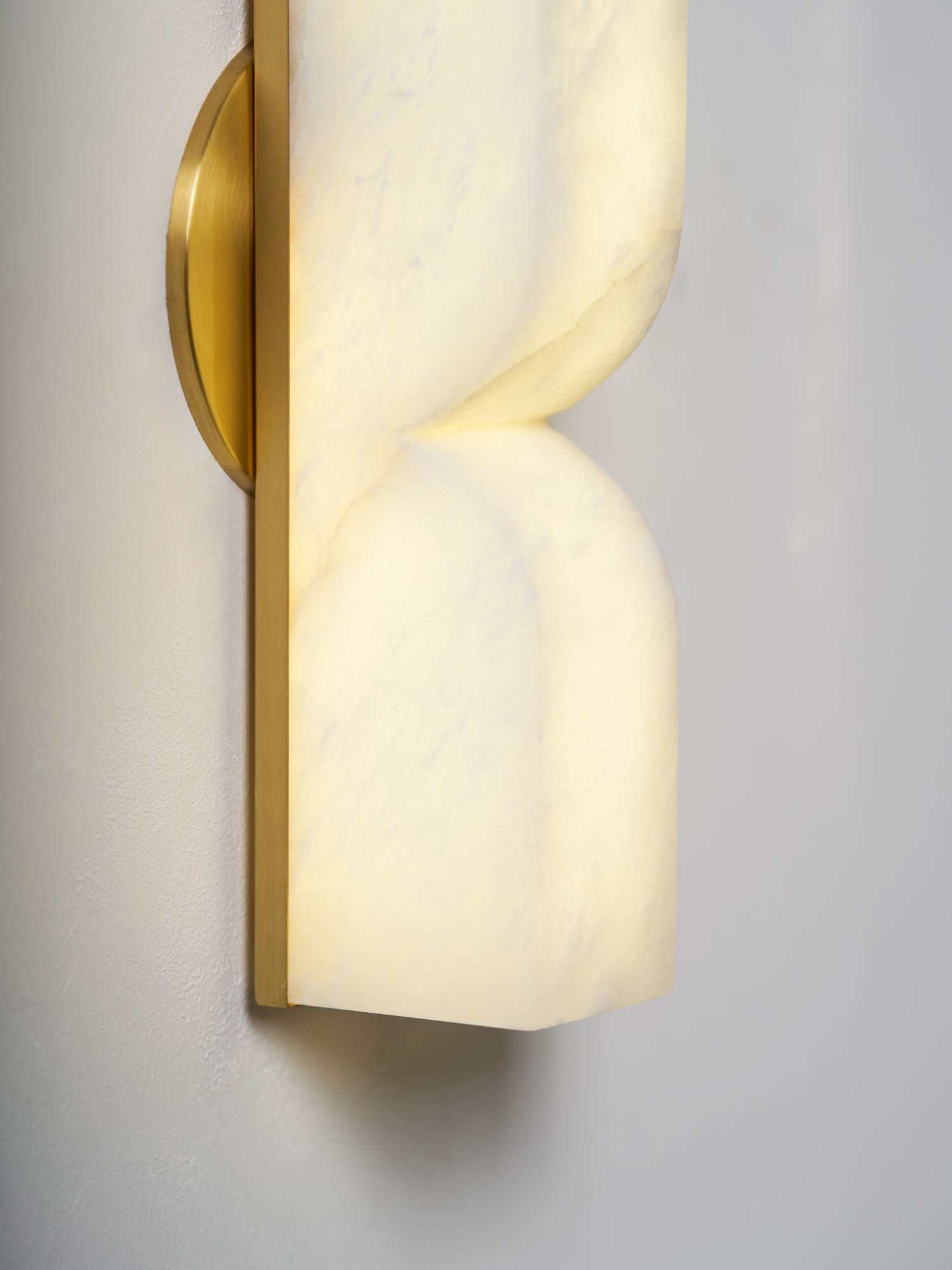 Wall Sconce Alabaster 13.8 in LED Indoor Lighting Gold Black Modern Home Bedroom Living Room Decorative Accent | Thomler