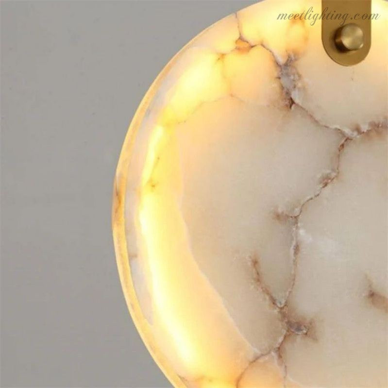 Spiral Alabaster Stairwell Chandelier Modern Multi-Tier Brass Fixture for Foyer Entryway High Ceiling Living Room | Thomler