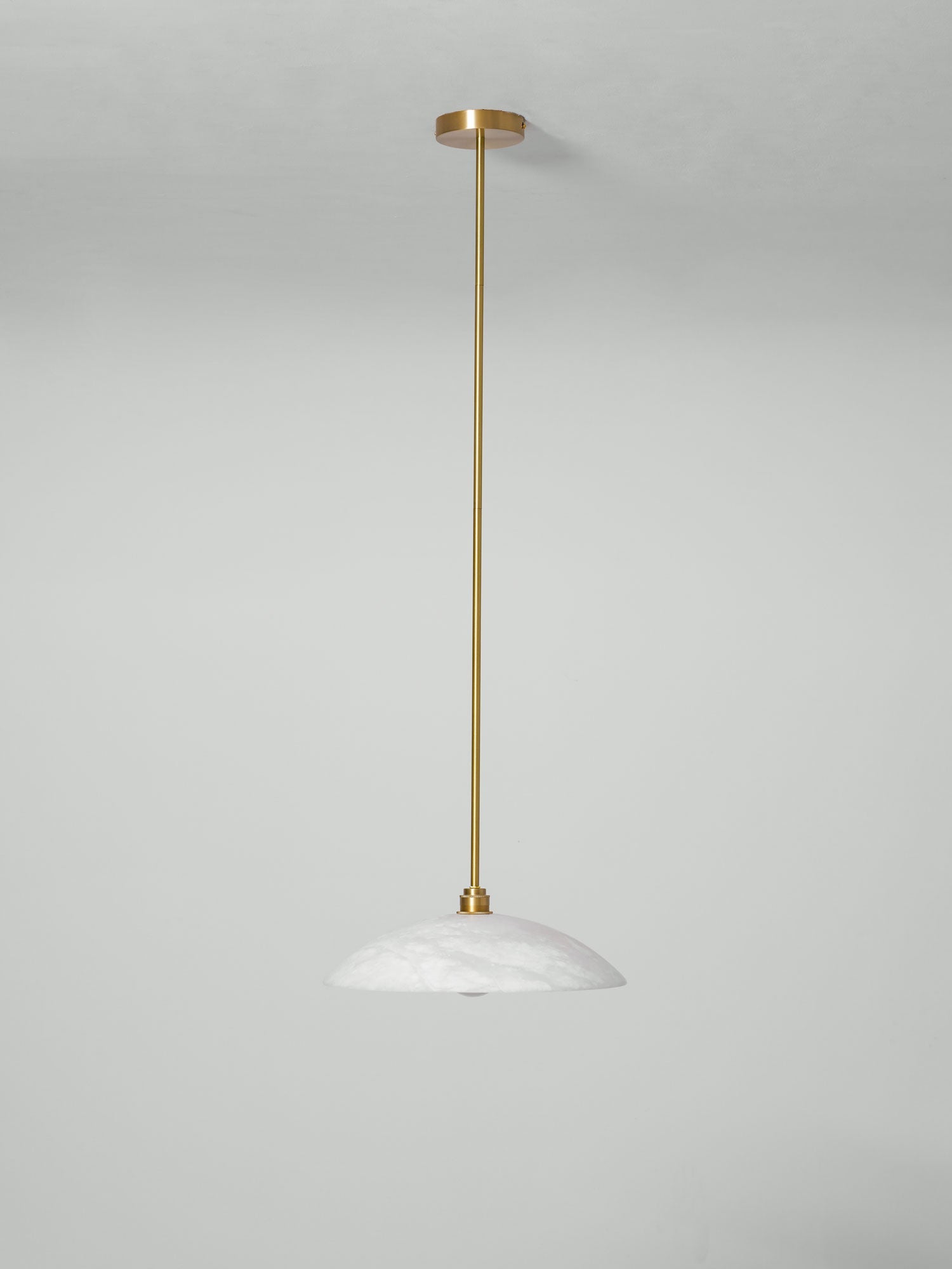Pendant Light Alabaster Dome 15.7 in White Indoor Ceiling Kitchen Dining Room Hanging Fixture | Thomler