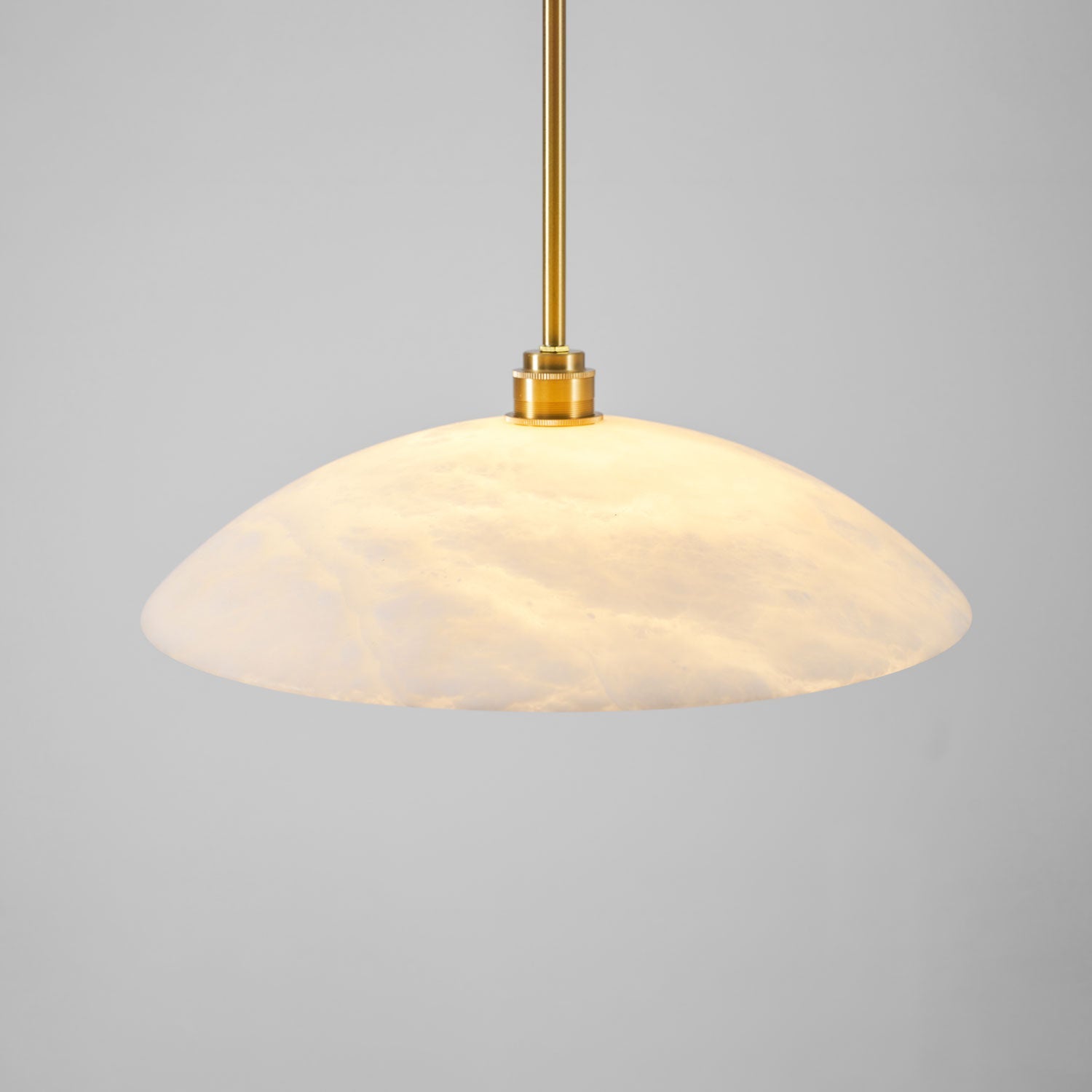 Pendant Light Alabaster Dome 15.7 in White Indoor Ceiling Kitchen Dining Room Hanging Fixture | Thomler