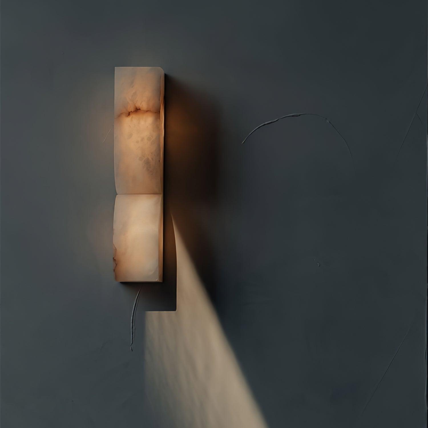 Wall Sconce Alabaster 13.8 in LED Indoor Lighting Gold Black Modern Home Bedroom Living Room Decorative Accent | Thomler