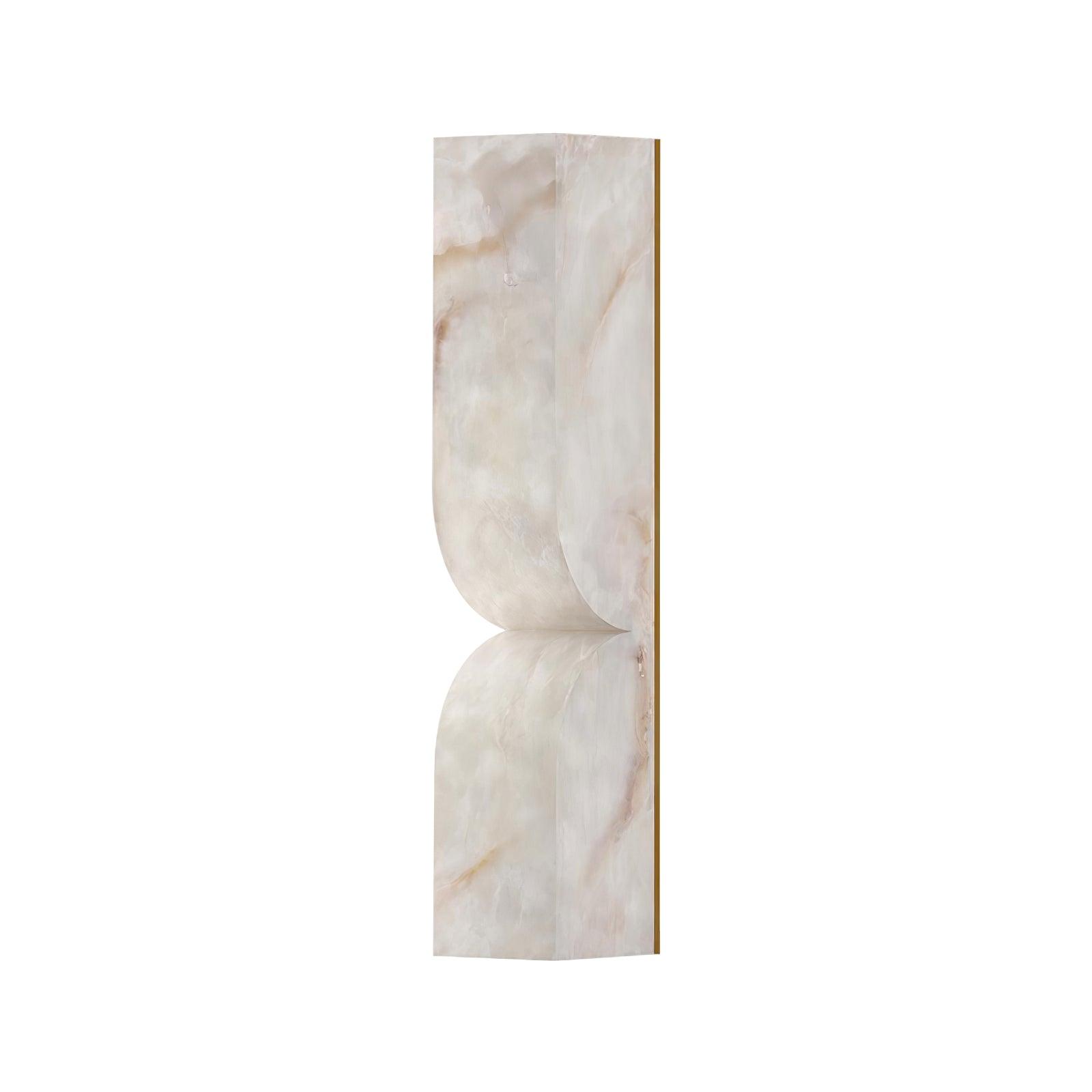 Wall Sconce Alabaster 13.8 in LED Indoor Lighting Gold Black Modern Home Bedroom Living Room Decorative Accent | Thomler
