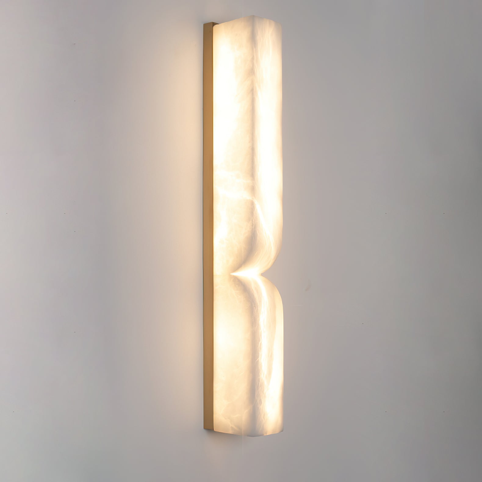 Wall Sconce Alabaster 13.8 in LED Indoor Lighting Gold Black Modern Home Bedroom Living Room Decorative Accent | Thomler