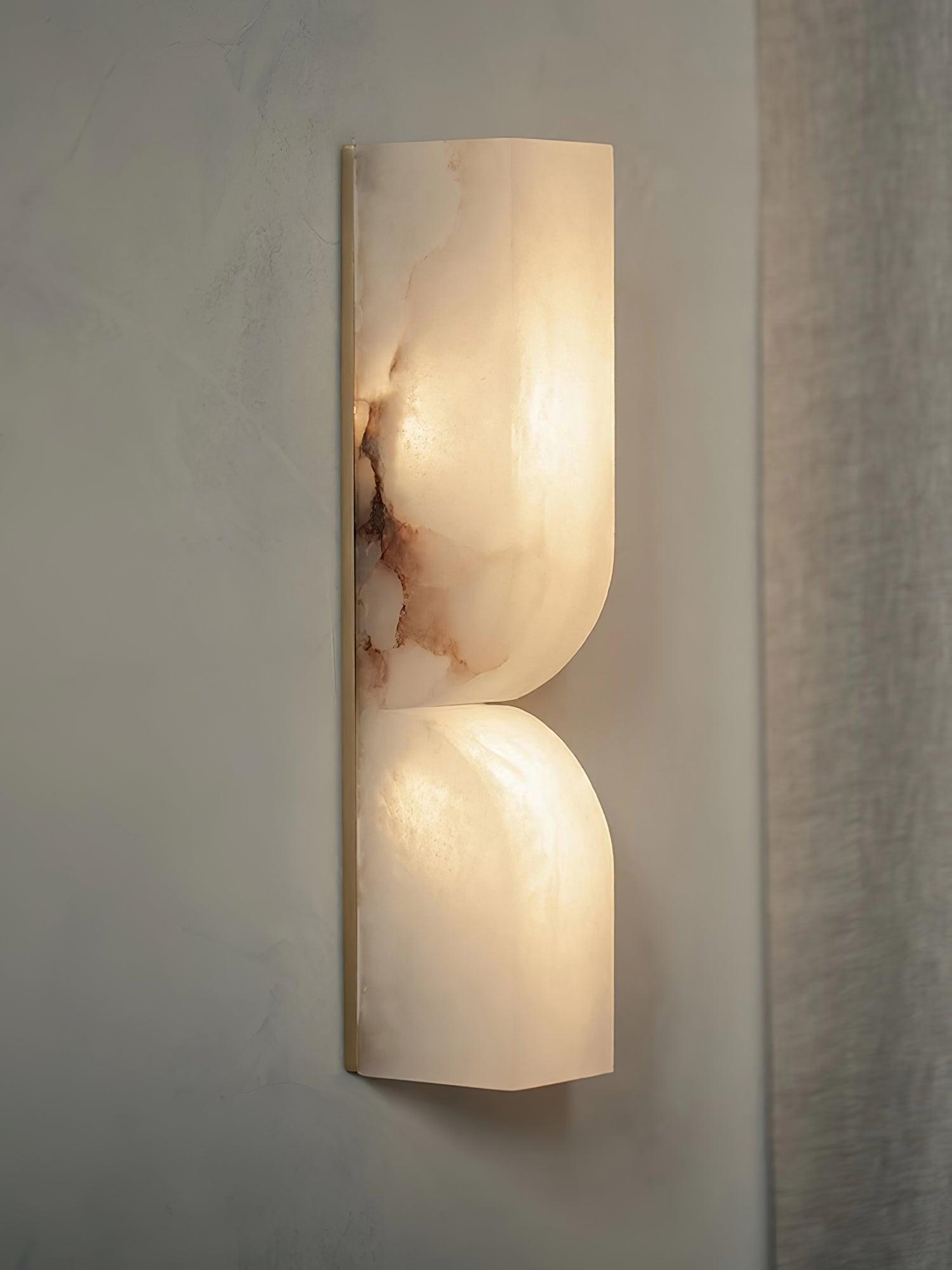Wall Sconce Alabaster 13.8 in LED Indoor Lighting Gold Black Modern Home Bedroom Living Room Decorative Accent | Thomler