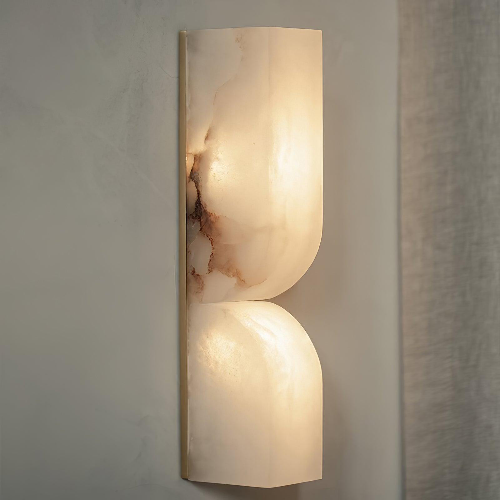 Wall Sconce Alabaster 13.8 in LED Indoor Lighting Gold Black Modern Home Bedroom Living Room Decorative Accent | Thomler