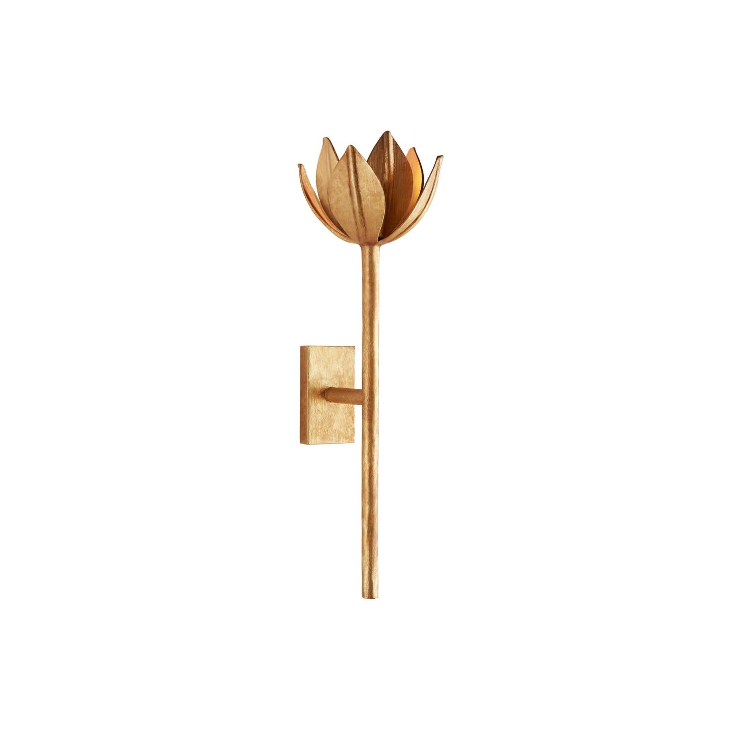 Wall Lamp Metal Flower 11 in Indoor Bedroom Dining Decorative Sconce Floral Sculptural Accent Lighting Fixture | Thomler