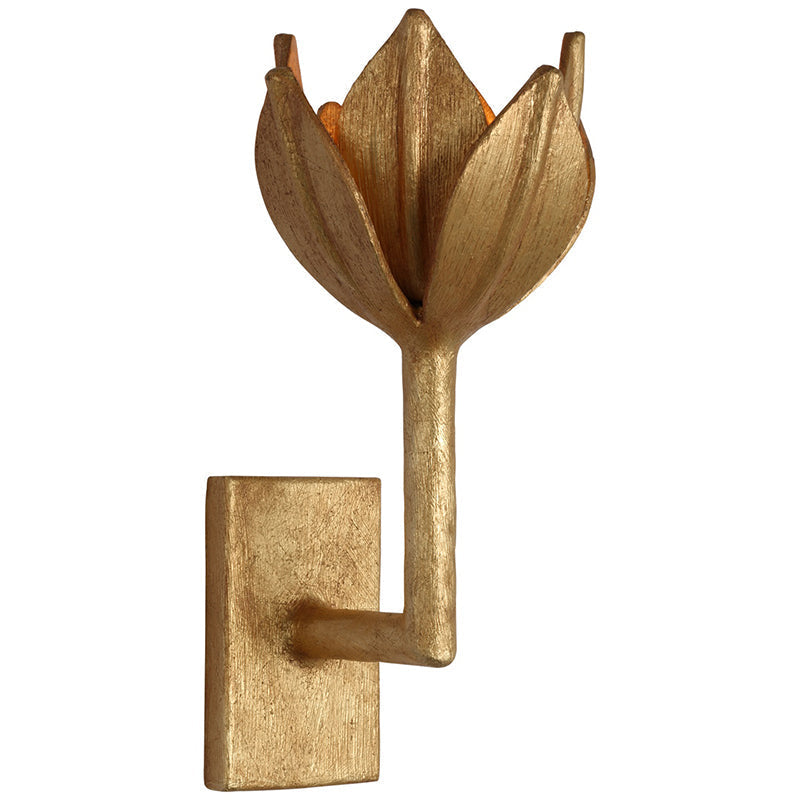 Wall Lamp Metal Flower 11 in Indoor Bedroom Dining Decorative Sconce Floral Sculptural Accent Lighting Fixture | Thomler