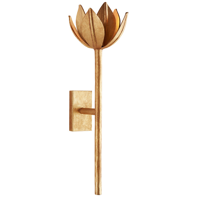 Wall Lamp Metal Flower 11 in Indoor Bedroom Dining Decorative Sconce Floral Sculptural Accent Lighting Fixture | Thomler