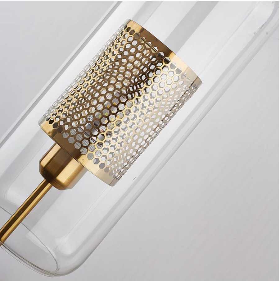 Glass Wall Sconce Light Fixture Gold Chrome Finish for Bathroom Bedroom Living Room Entryway Hallway Modern Minimalist Lighting | Thomler
