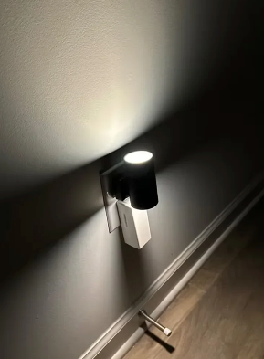 Wall Lamp ABS 10W Black Bedroom Hallway Plug In Dimmable LED Night Light With Day Night Sensor | Thomler