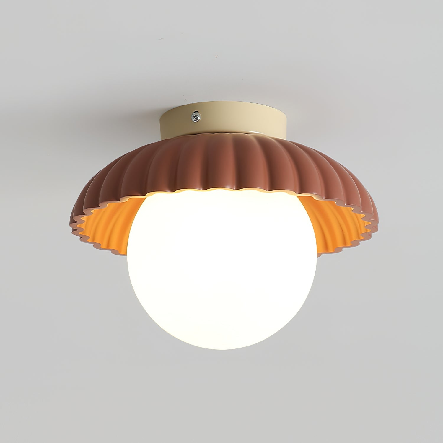 Ceiling Light Metal 9.8 in Adjustable Green Beige Red White Brown Indoor Decorative Fixture | Thomler
