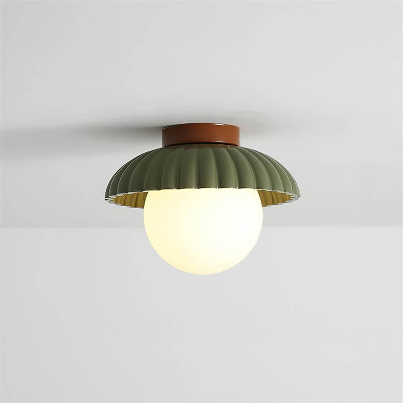 Ceiling Light Metal 9.8 in Adjustable Green Beige Red White Brown Indoor Decorative Fixture | Thomler