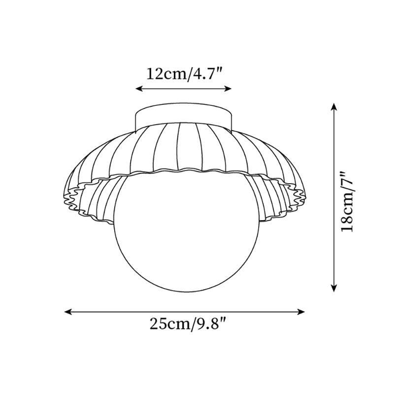 Ceiling Light Metal 9.8 in Adjustable Green Beige Red White Brown Indoor Decorative Fixture | Thomler
